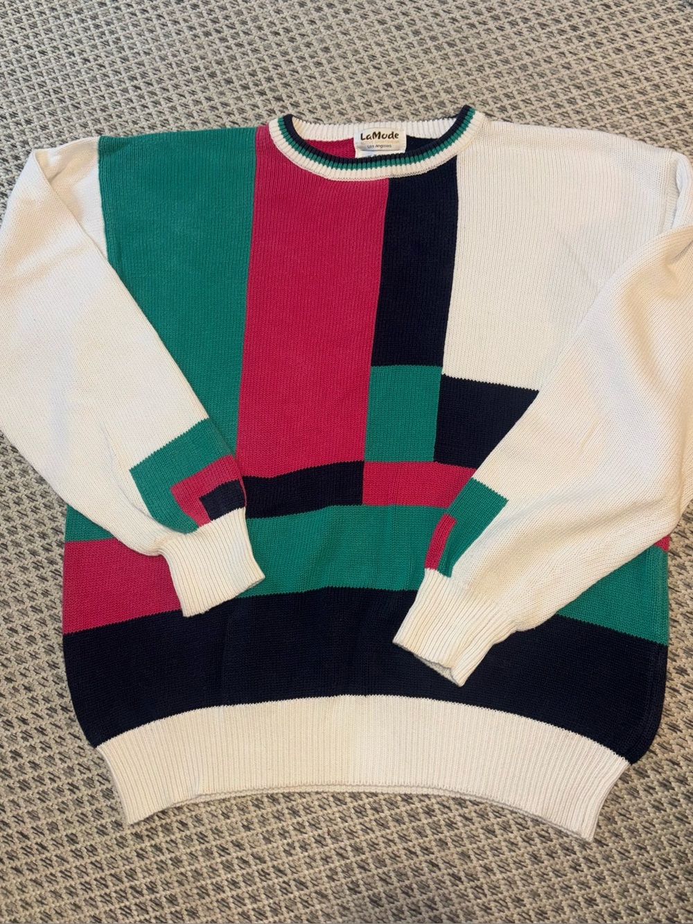Vintage 80s 90s La Mode Sweater 100% Cotton